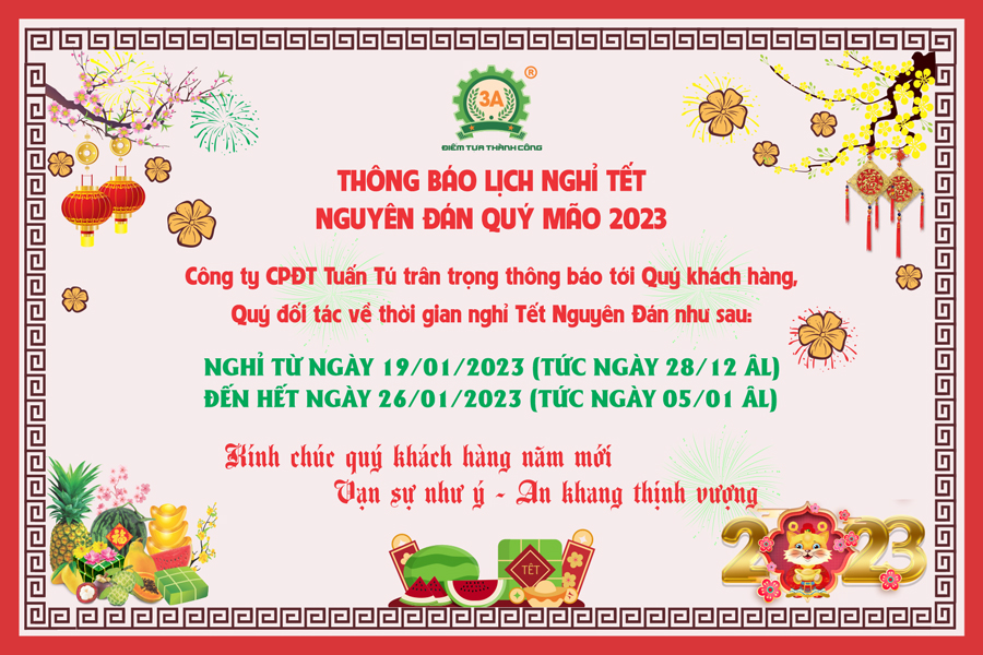 Thông báo lịch nghỉ Tết Nguyên Đán Quý Mão 2023